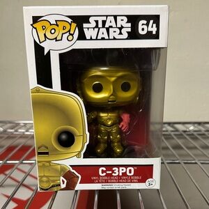 Funko Pop! Star Wars C-3PO Gold and Red Vinyl Figure # 64 - Vaulted